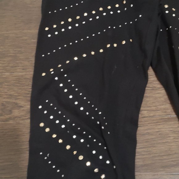 Black Rhinestone Leggings Justice Girls - Picture 4 of 4
